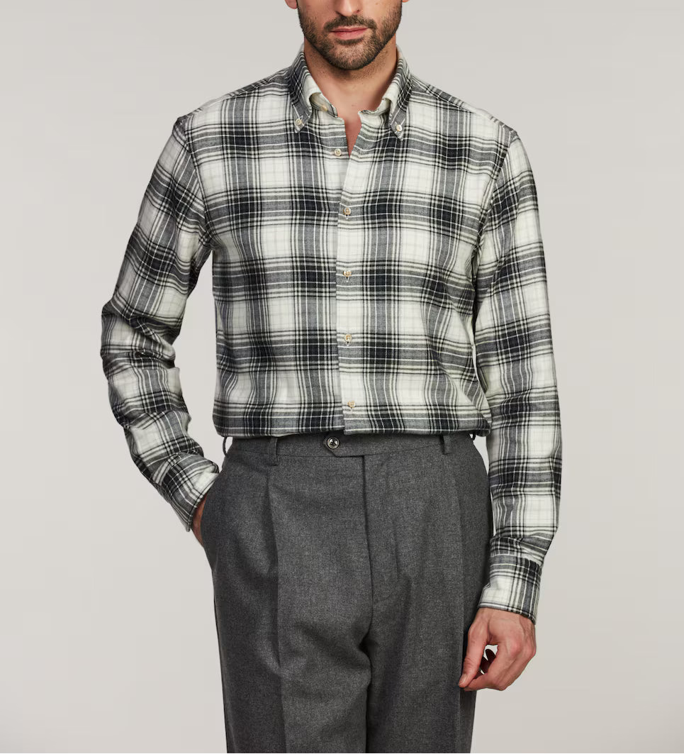 Stenstroms Slimline Checked Flannel Shirt