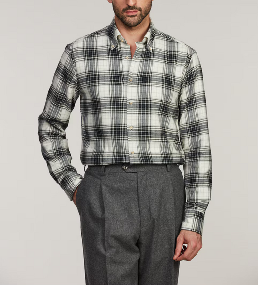 Stenstroms Slimline Checked Flannel Shirt