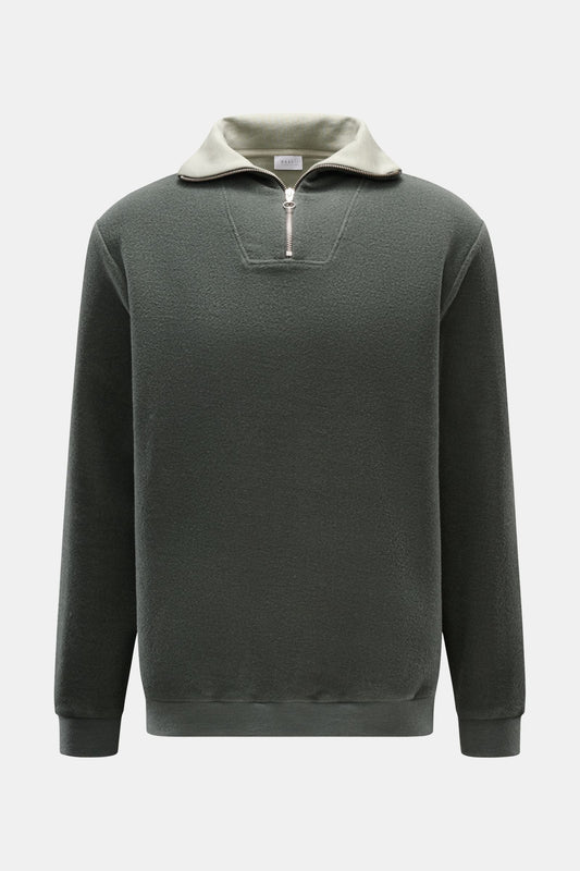 A Trip In A Bag Wool Blend 1/4 Zip Sweater