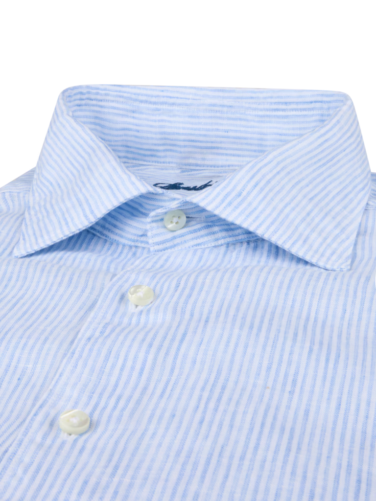 Stenstroms Slim Linen Striped Shirt