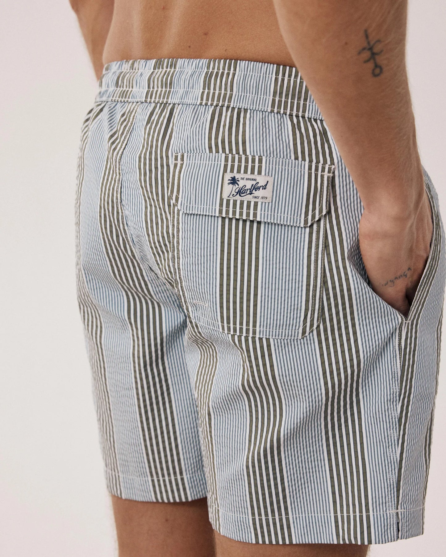 Hartford Seersucker Swim Trunks