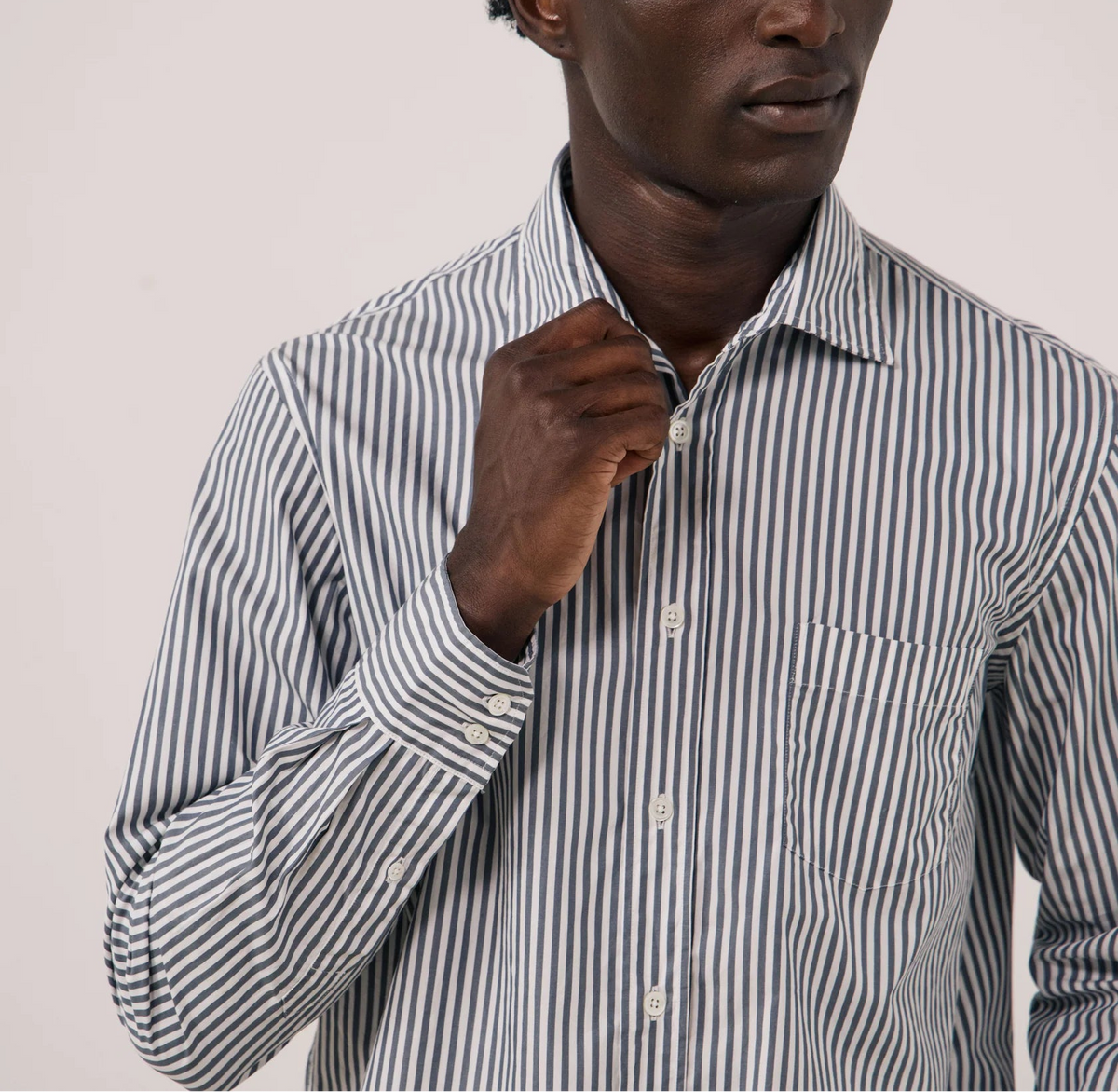 Hartford Paul Striped Poplin Shirt
