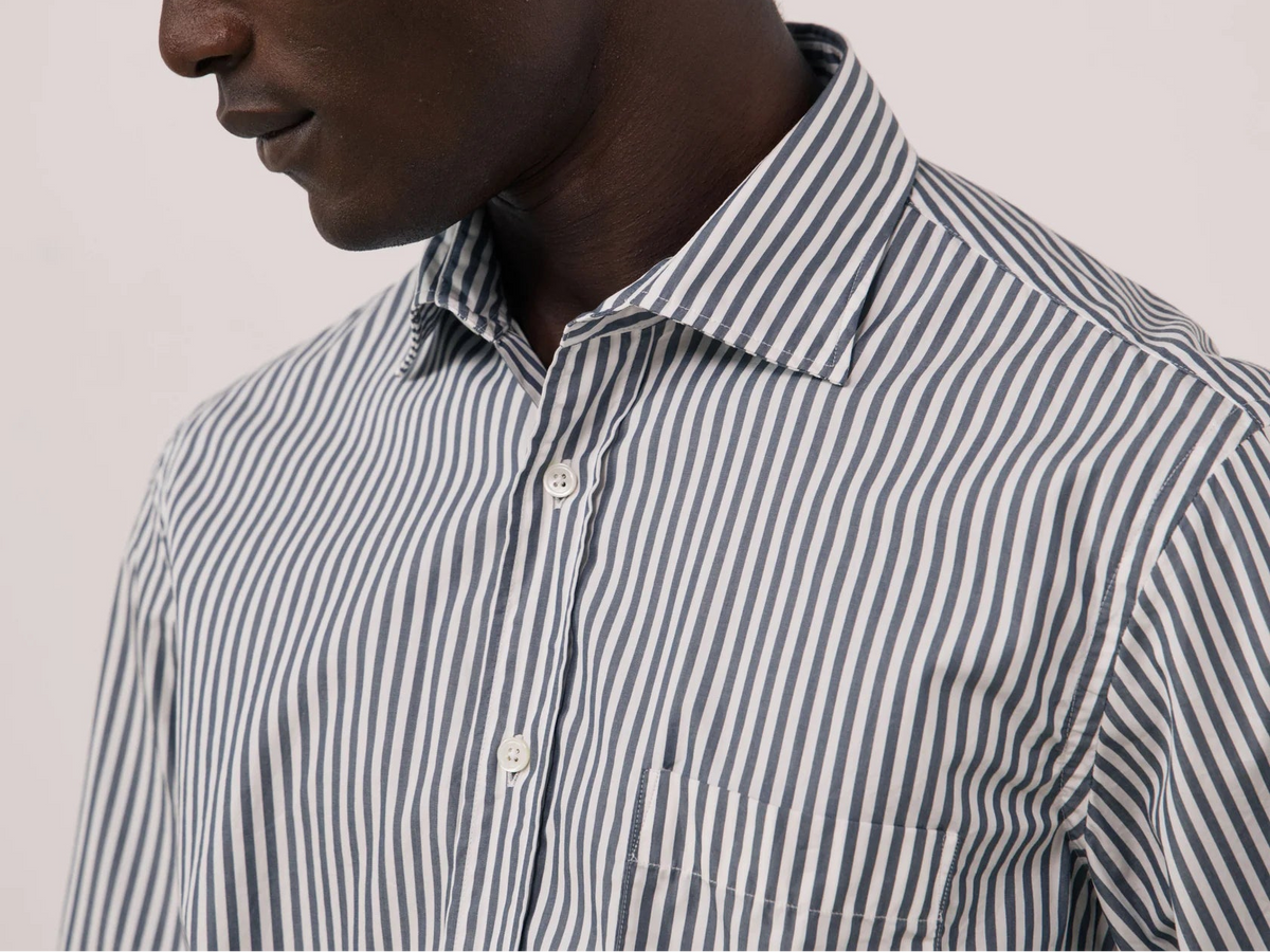 Hartford Paul Striped Poplin Shirt