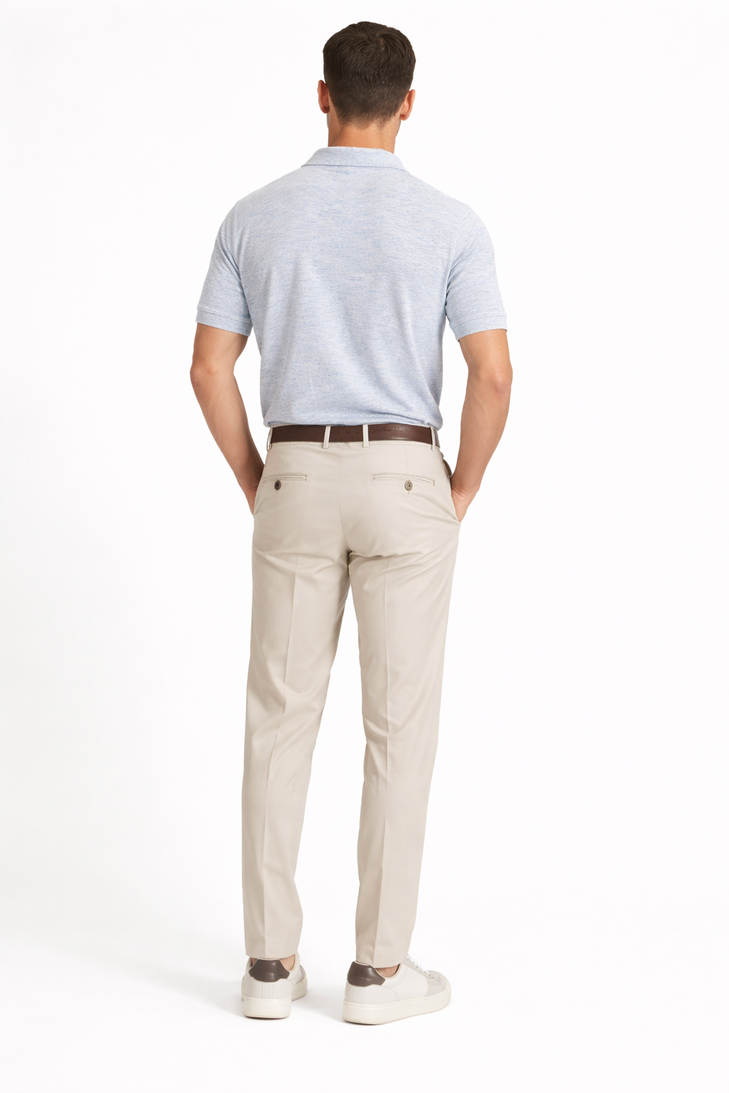Altea Cotton Linen Open Collar Polo