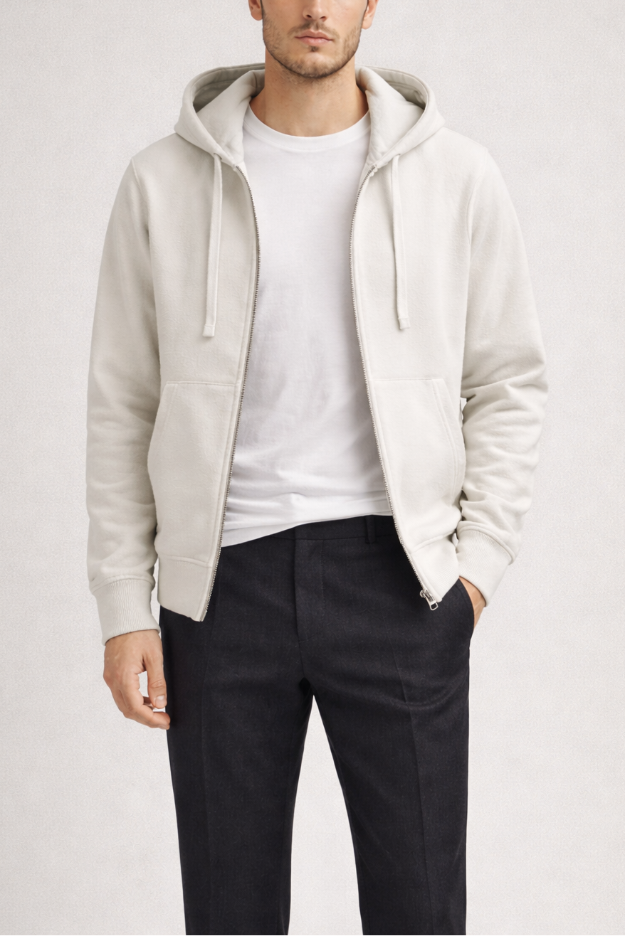 Crossley Terry Zip Front Hooded Jacket
