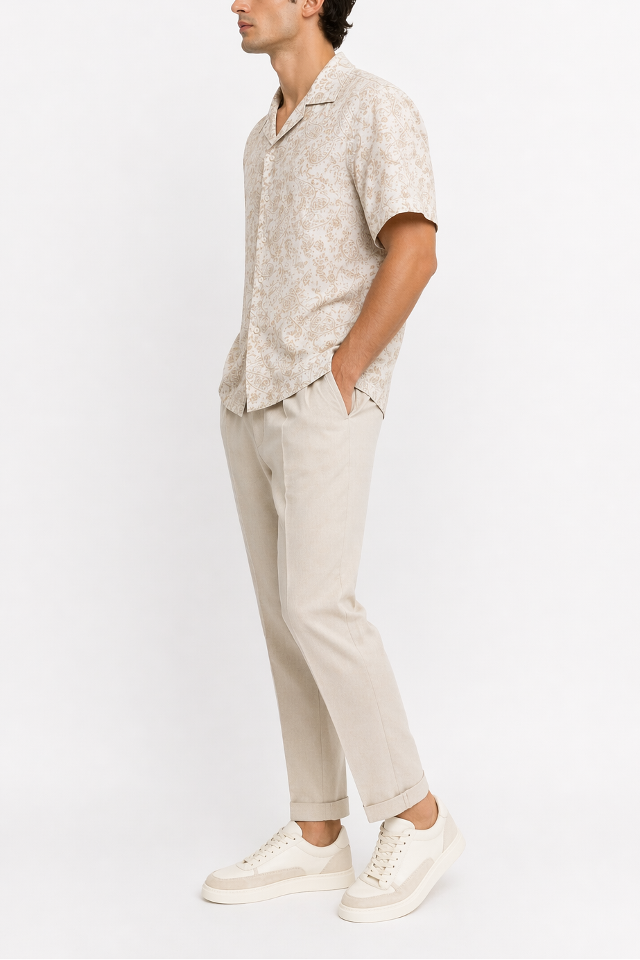 Fradi Linen S/S Paisley Shirt