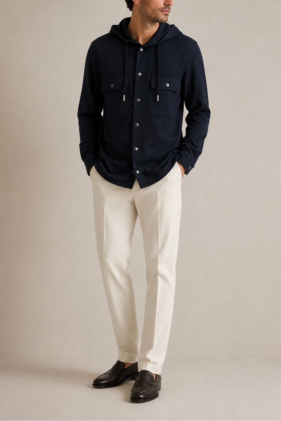 Pescarolo Daytona Wool Hooded Shirt Jacket