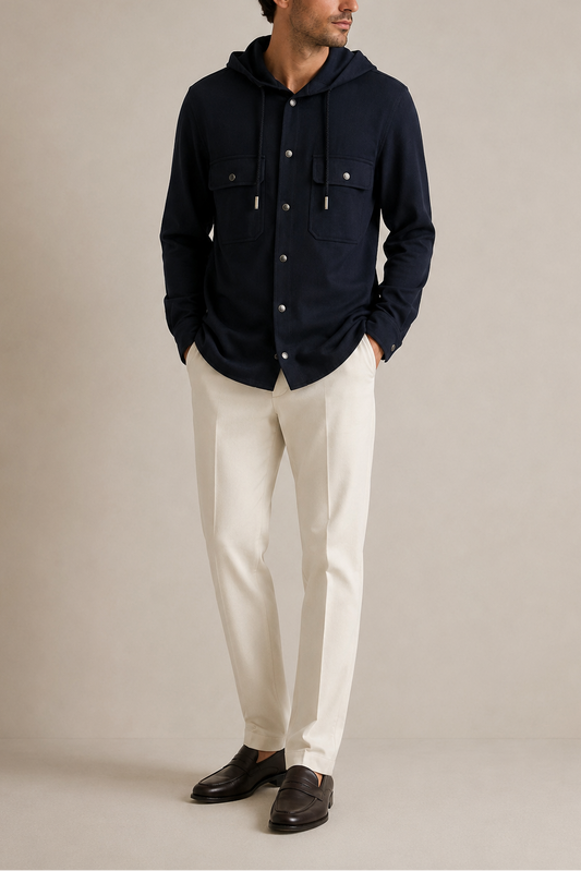 Pescarolo Daytona Wool Hooded Shirt Jacket