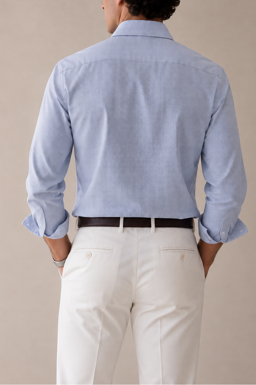 Stenstroms Slim Houndstooth Cotton Shirt