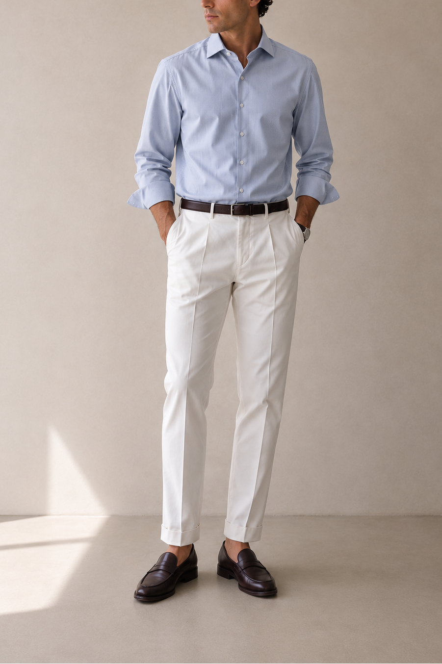 Stenstroms Slim Houndstooth Cotton Shirt