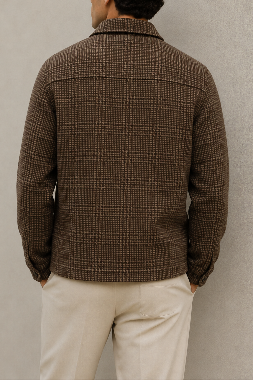 Pescarolo Avi Wool Plaid Jacket