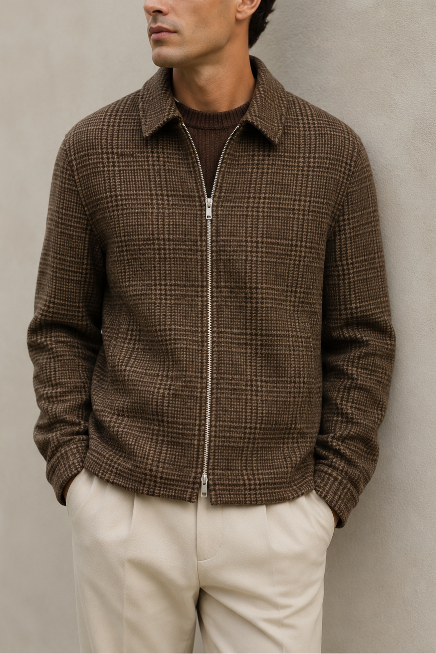 Pescarolo Avi Wool Plaid Jacket