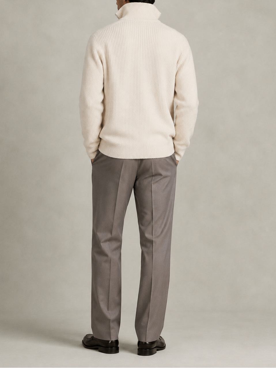 John Smedley Mallam Cashmere Blend Ribbed Zip Jacket