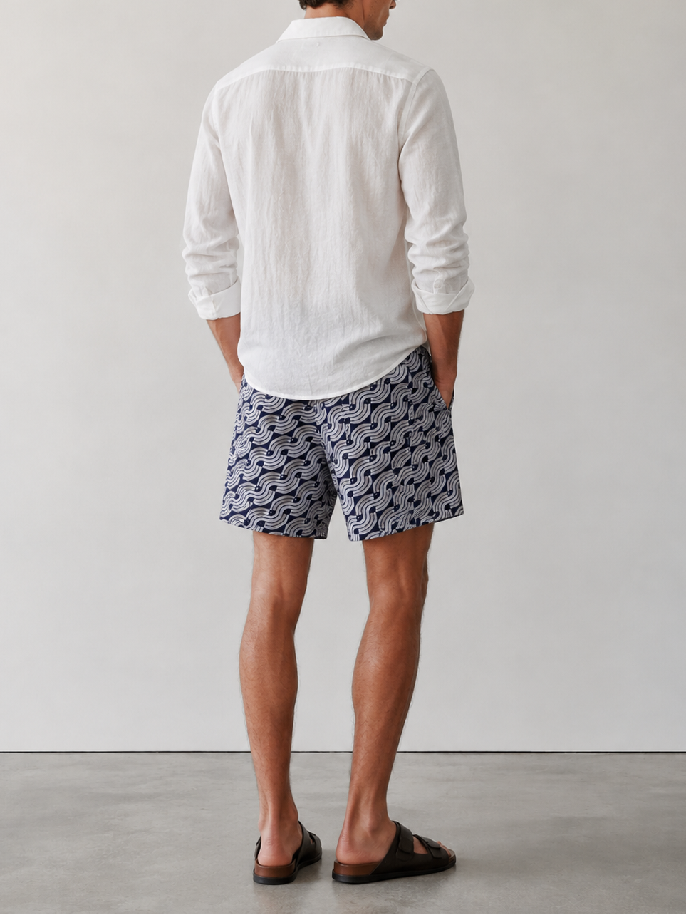 Altea Levanto Wave Print Swim Trunks