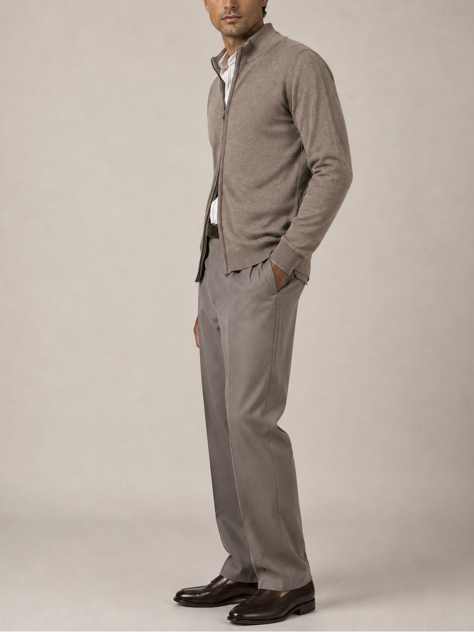 John Smedley Claygate Wool Zip Jacket