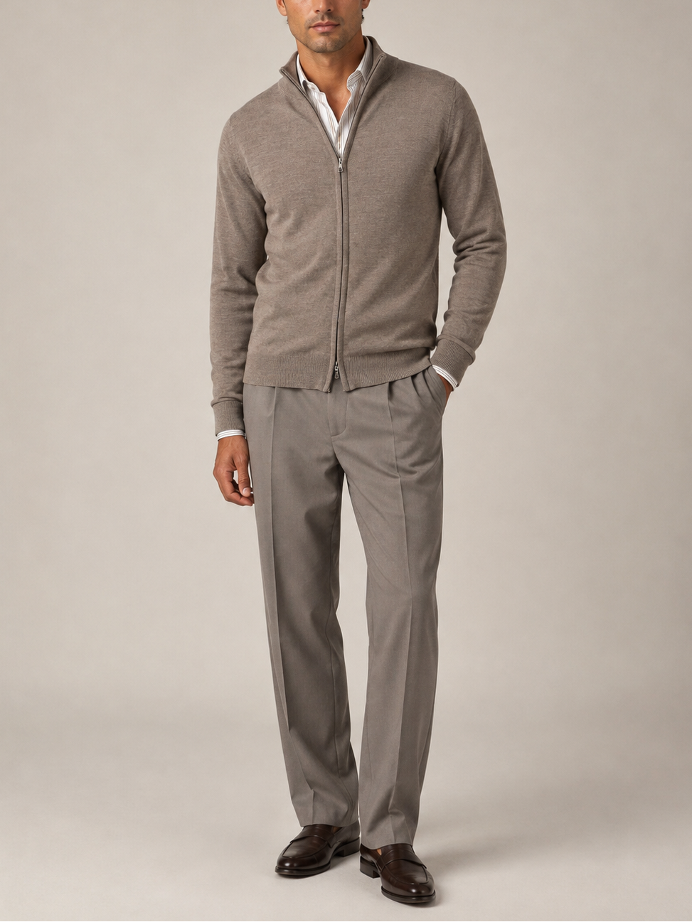 John Smedley Claygate Wool Zip Jacket