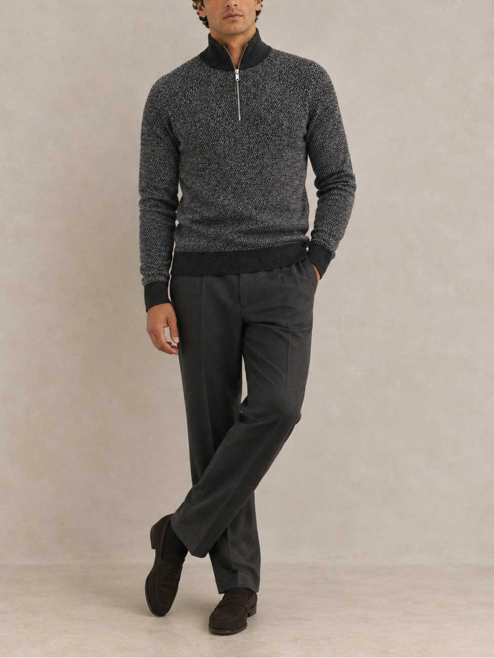 John Smedley Inghram 1/2 Zip Sweater