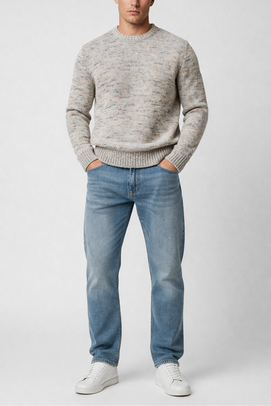 Phil Petter Cotton Linen Mouliné Relaxed FIt Pullover