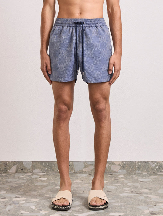 Frescobol Carioca Sport Copa Check print Jacquard Swimshorts