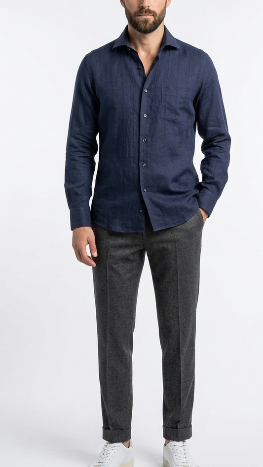 Stenstroms Slimline Linen/Cotton Shirt