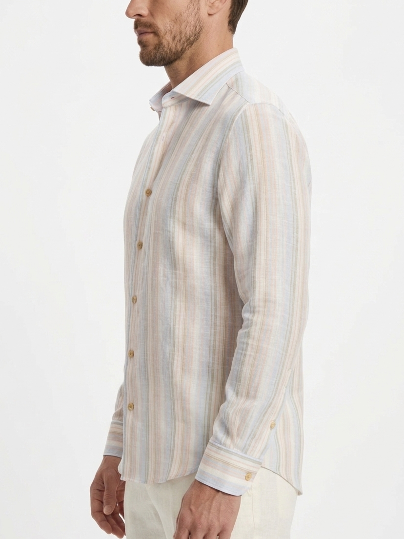 Stenstroms Slim Striped Linen Shirt