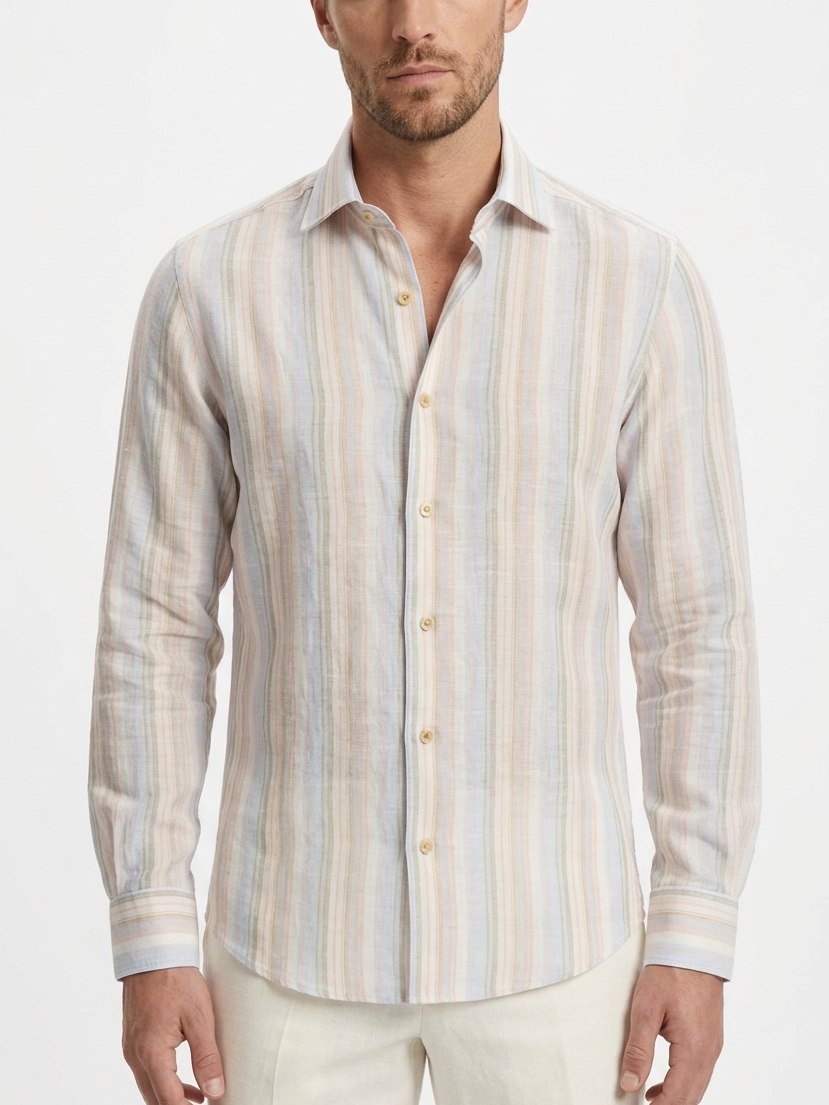 Stenstroms Slim Striped Linen Shirt
