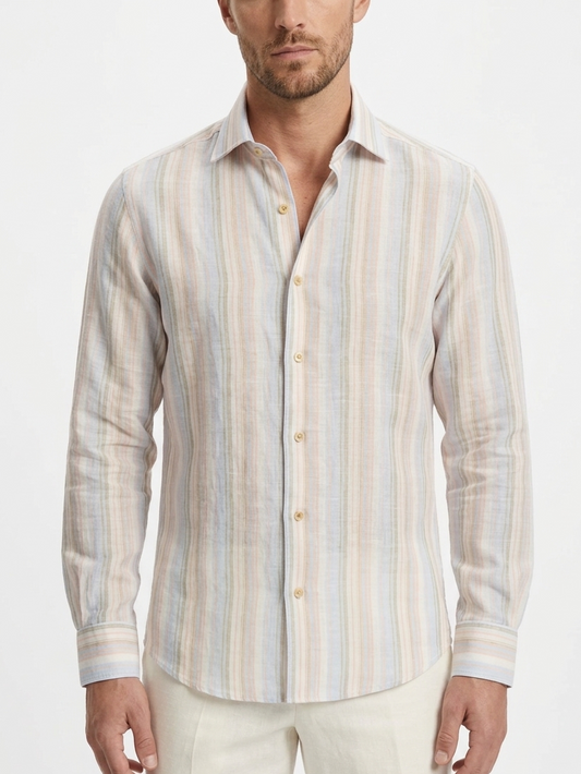 Stenstroms Slim Striped Linen Shirt