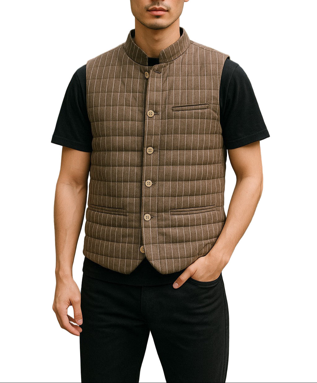 Stenstroms Wool Blend Pinstripe Vest