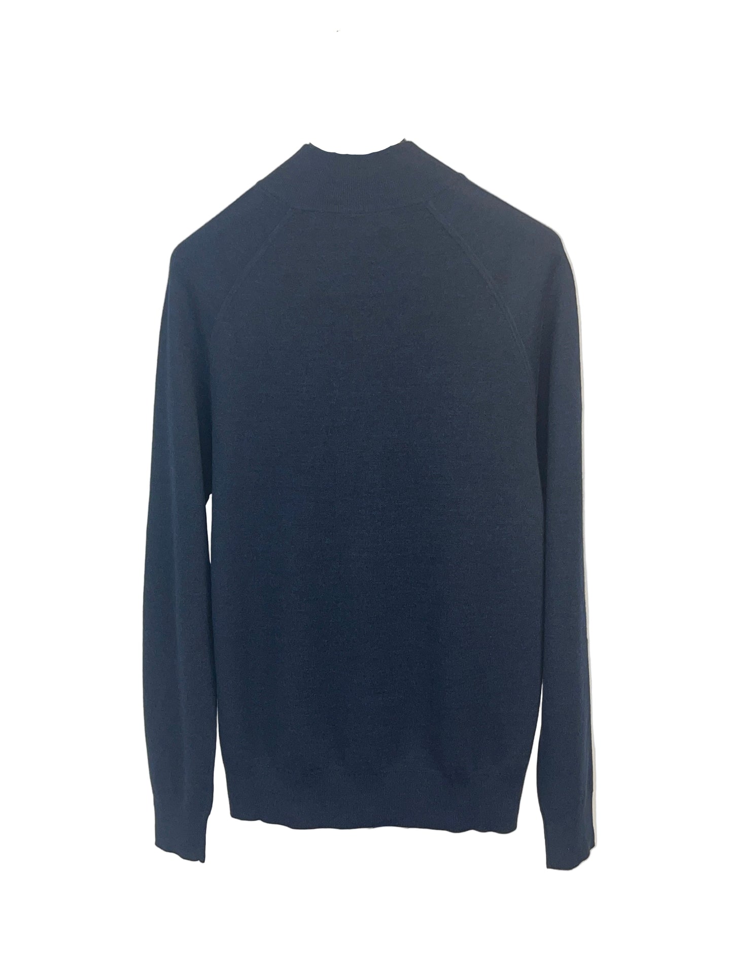 Patrick Assaraf Double Face Full Zip Raglan Mock Cardigan