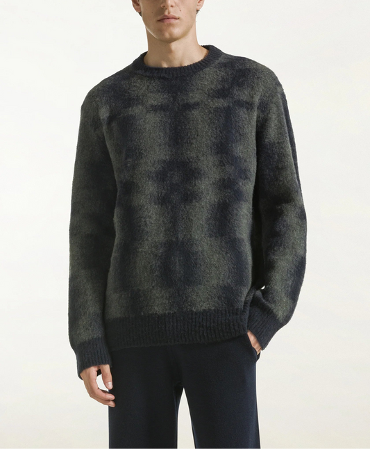 Piacenza Brushed Knit Crew Neck Wool Sweater