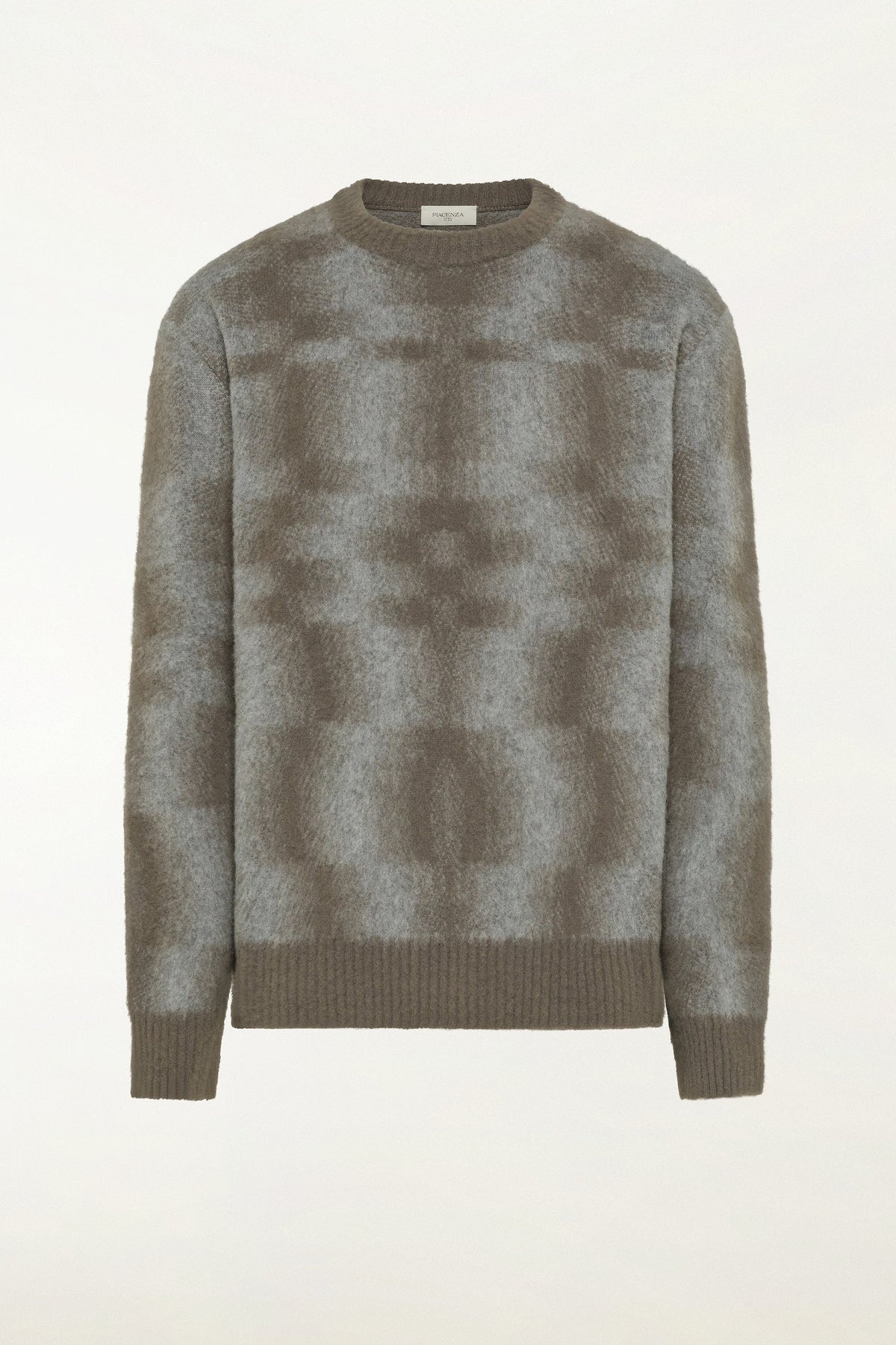Piacenza Brushed Knit Crew Neck Wool Sweater