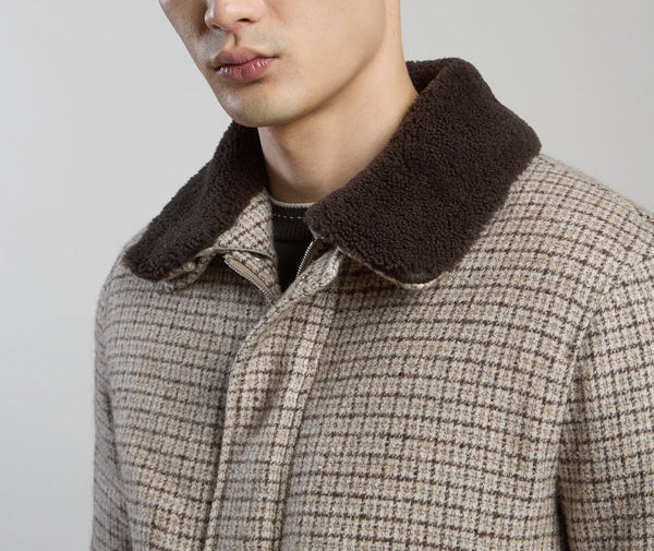 Eleventy Wool Tencel Bomber Jacket