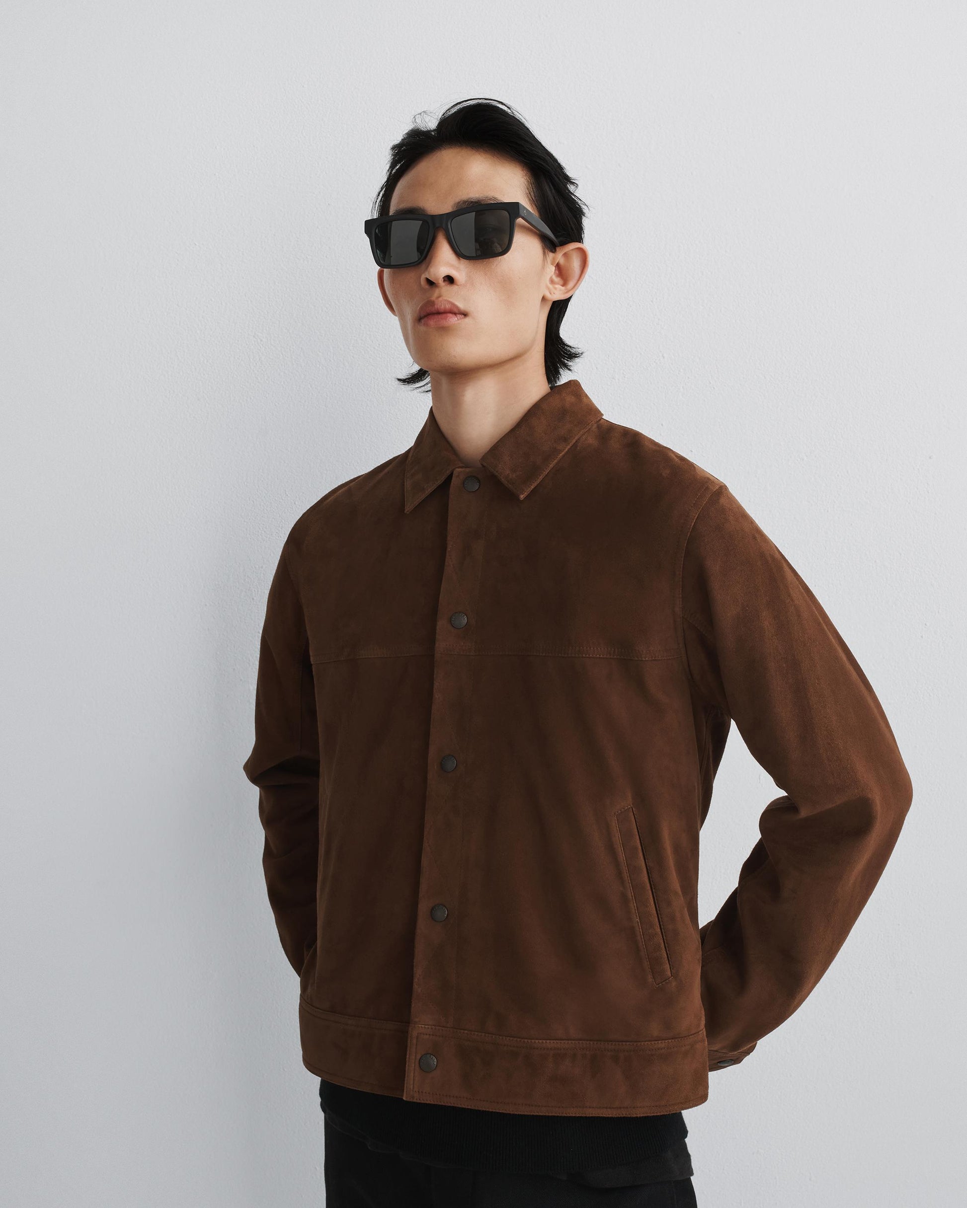 Rag Bone Owen Suede Trucker Jacket