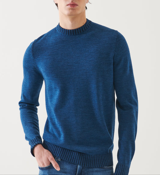Patrick Assaraf XFine Merino Plaited Crew