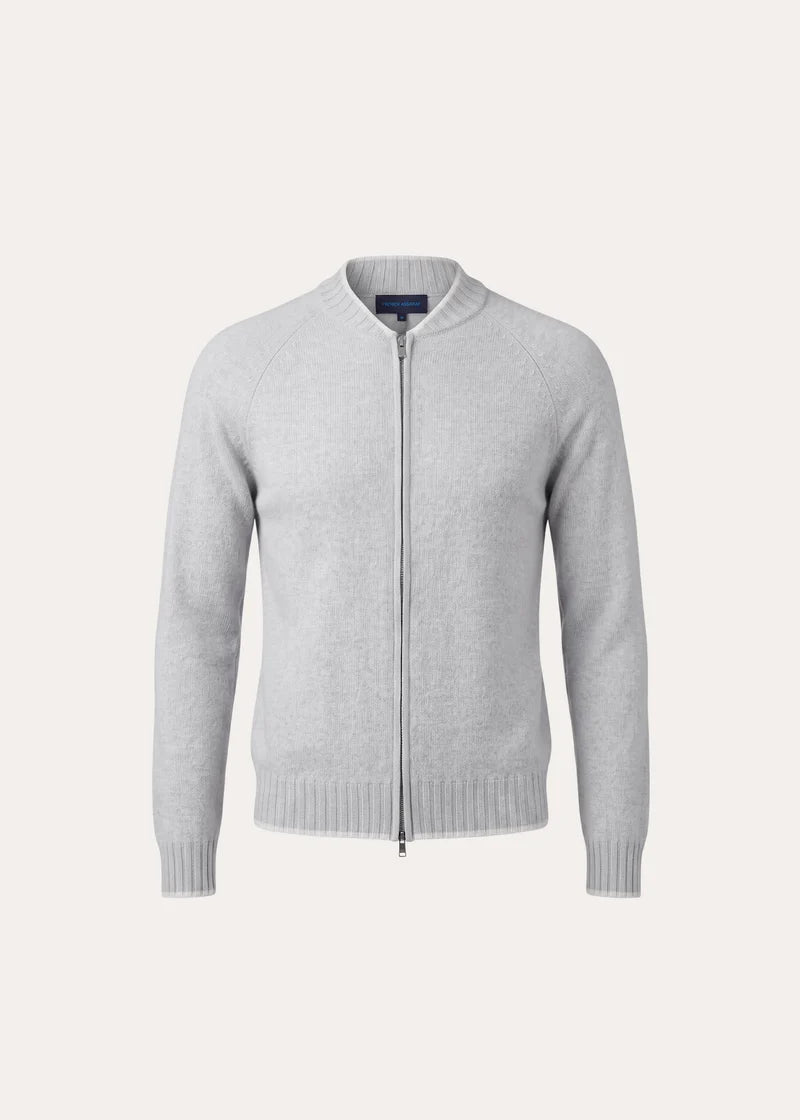 Patrick Assaraf Superfine Lambswool Baseball Bomber Jacket