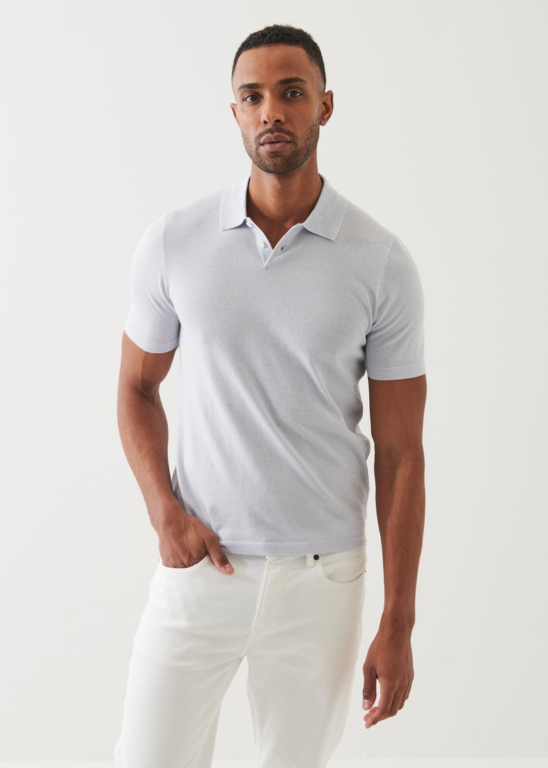 Patrick Assaraf SS Cot Cupro 14GG Tipped Polo