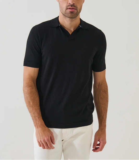 Patrick Assaraf Cotton Open Polo Shirt