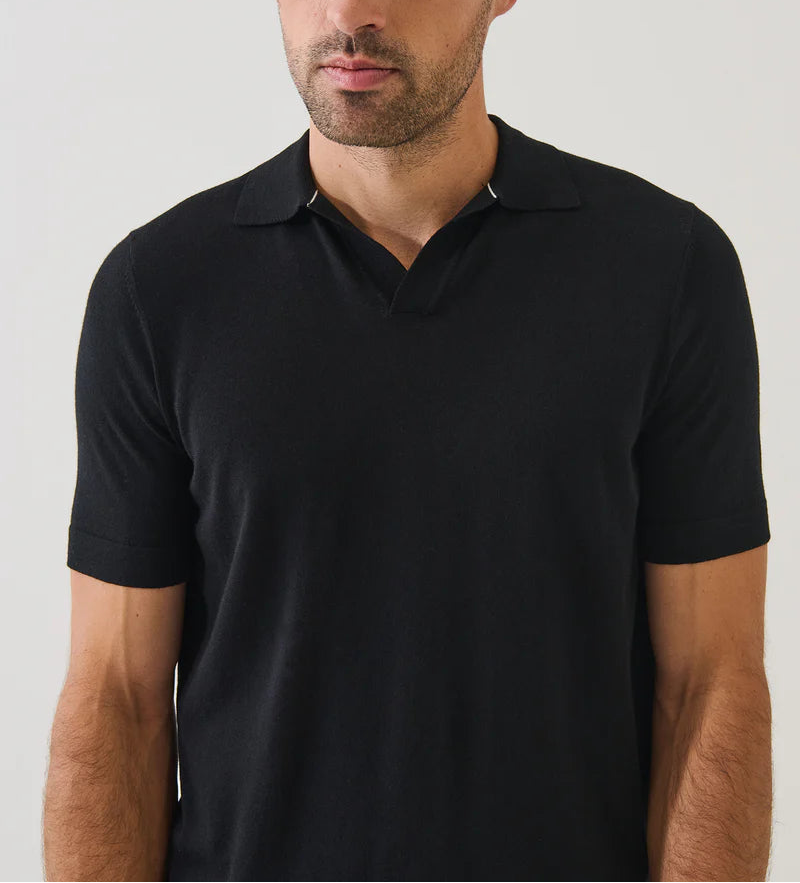 Patrick Assaraf Cotton Open Polo Shirt