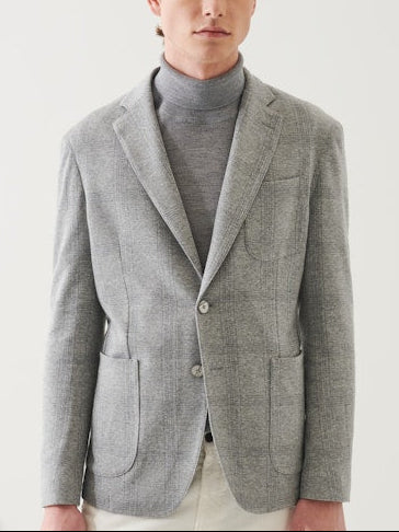 Patrick Assaraf Glen Plaid Soft Jacket