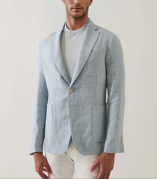 Patrick Assaraf Basketweave Linen Blend Jacket