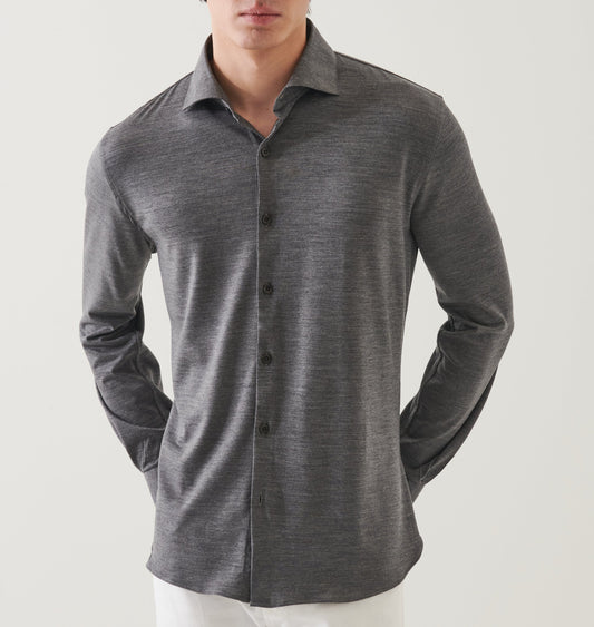 Patrick Assaraf Long Sleeve Wool Shirt