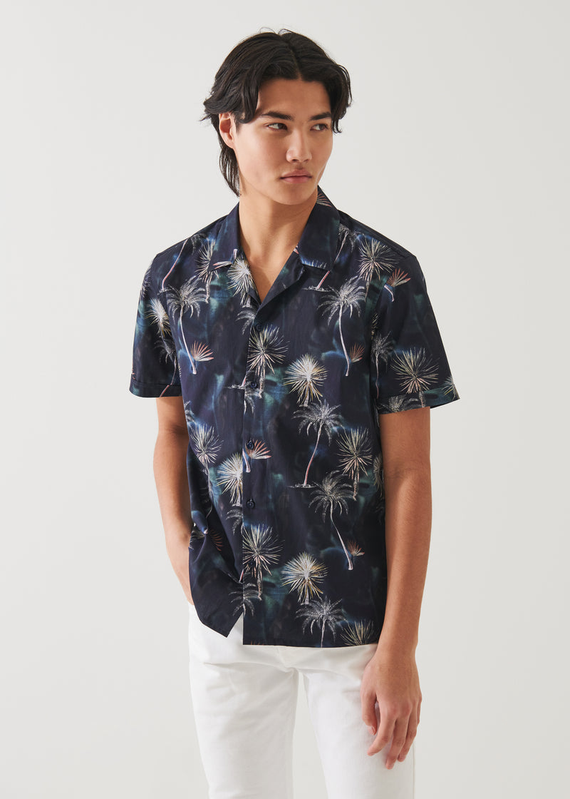 Patrick Assaraf Thistle Print Camp Shirt