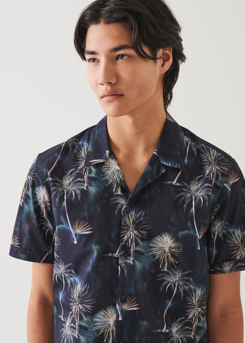 Patrick Assaraf Thistle Print Camp Shirt