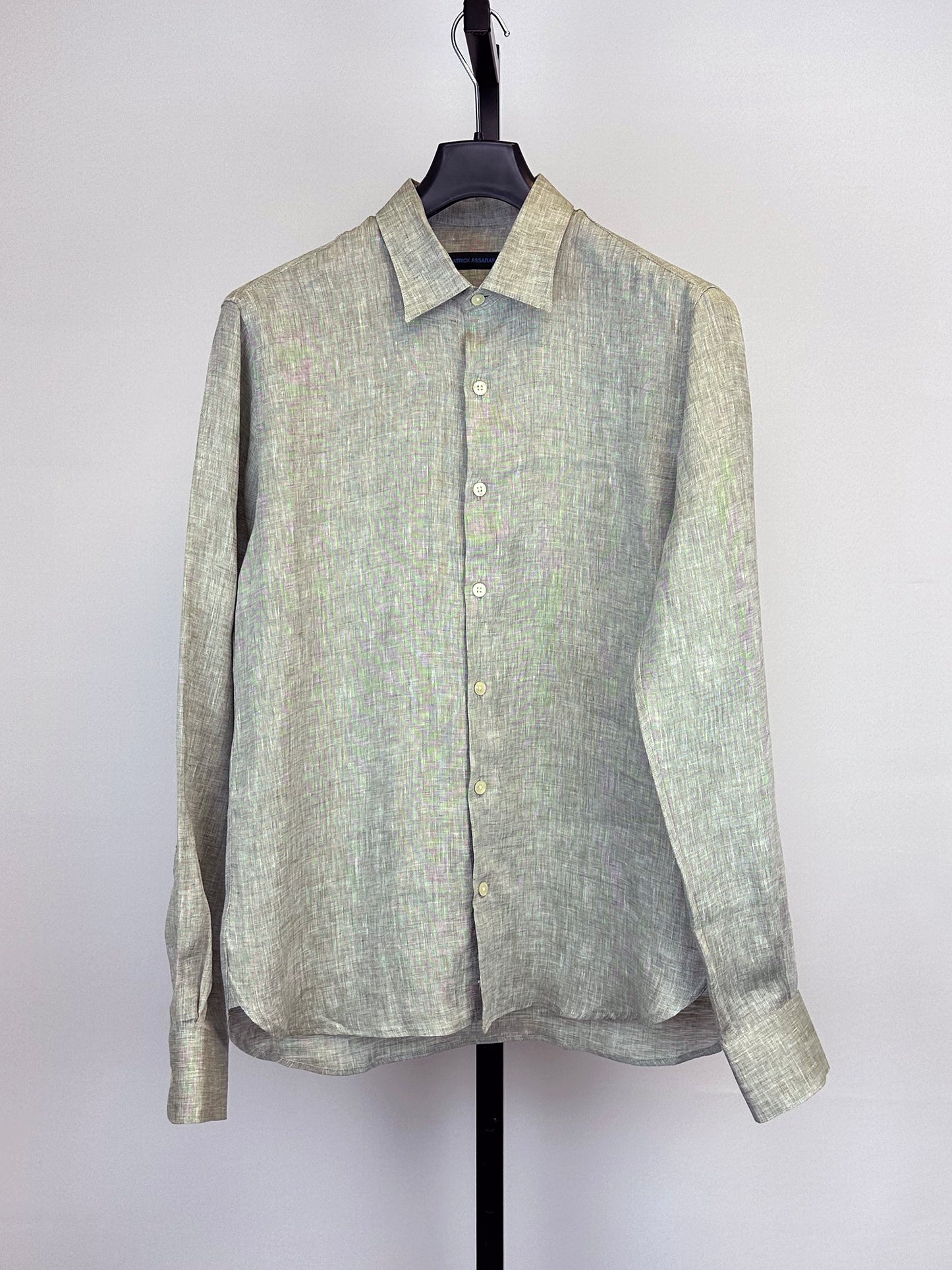 Patrick Assaraf Linen Chambray Shirt