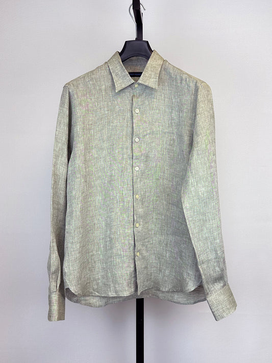 Patrick Assaraf Linen Chambray Shirt