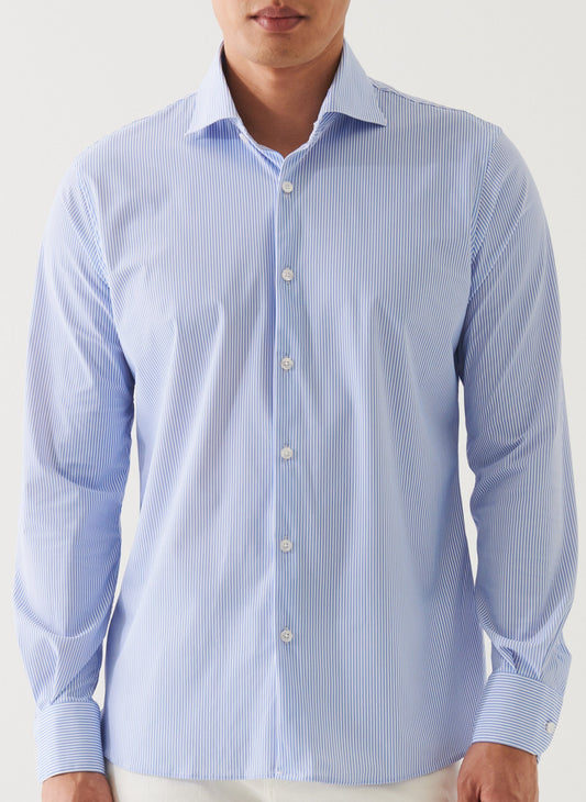 Patrick Assaraf Nylon Stripe Shirt