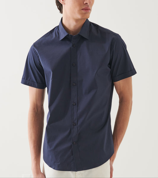 Patrick Assaraf Cotton Solid Shirt