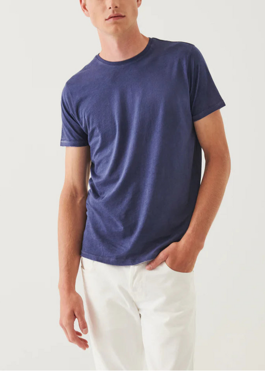 Patrick Assaraf S/S Spray Wash Crew Neck Tee