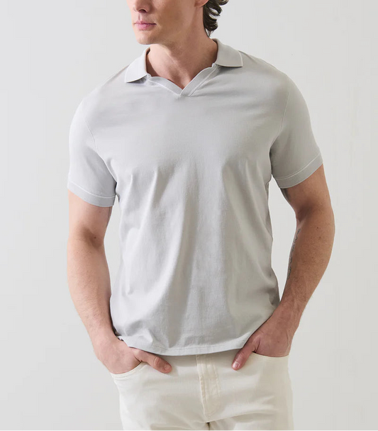 Patrick Assaraf Cotton Tipped Johnny Collar Shirt