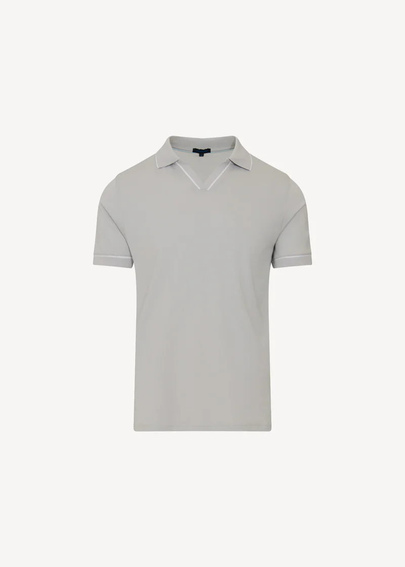 Patrick Assaraf Cotton Tipped Johnny Collar Shirt